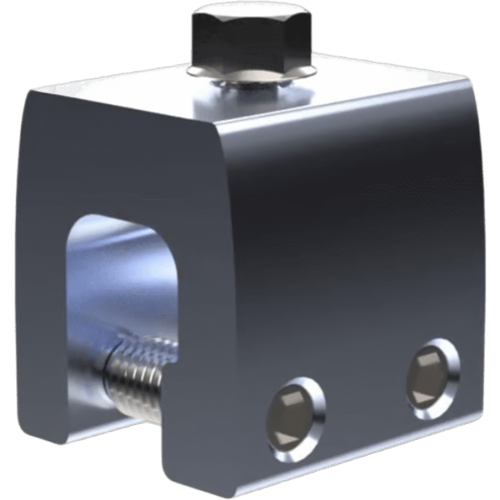 portada_0S1000-50 Clamp de Sujeción para Paneles Solares / Aluminio Serie 6000 / Sin Perforaciones / Lámina Engargolada / 187 g / Tornillos Acero Inoxidable N00028 1
