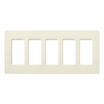 Placa de Pared / 5 Espacios / Screwless / Satin Colors / Color Biscuit / Compatible Control Pico portada_0S1000-54