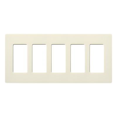 Placa de Pared / 5 Espacios / Screwless / Satin Colors / Color Biscuit / Compatible Control Pico