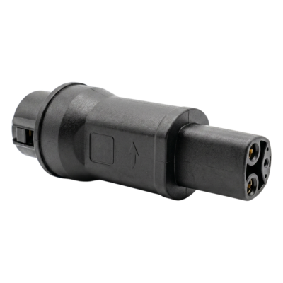 Adaptador de Conector EV / Entrada Tipo 1 (SAE J1772) / Salida NACS / 7 kW / 32 A / 220 V AC / Monofásico / Uso Interior y Exterior