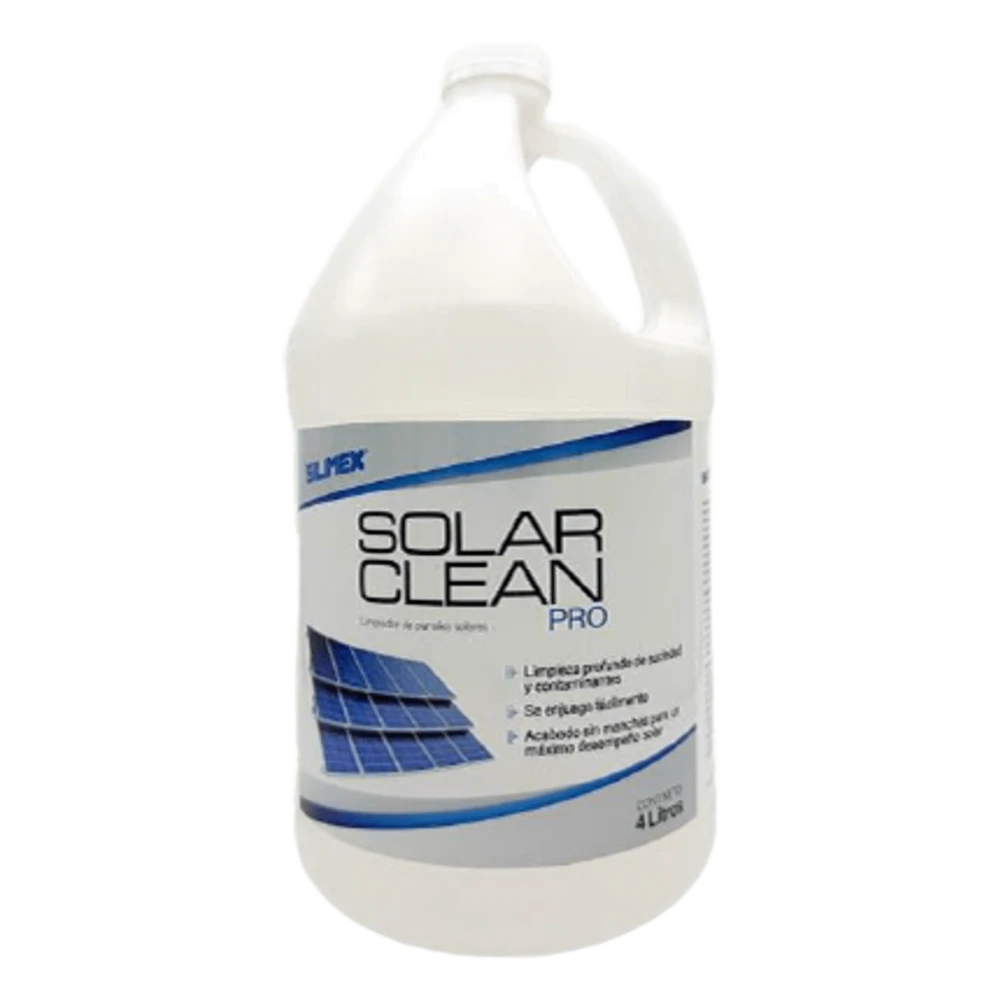 portada_0S1000-59 Limpiador para Paneles Solares / Sin Enjuague / pH Neutro 7 / Concentrado 25:1 / 4 Litros / Hasta 100 Litros de Solución SOLAR-CLEAN-PRO 1