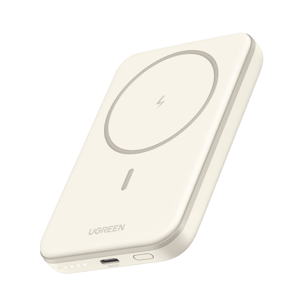 portada_0S1000-61 Power Bank MagSafe de 5000mAh | 15W | Carga Inalámbrica y por Cable USB-C | Sistema de Protección Inteligente | Tecnología de Carga Rápida | Ultra Delgado | Ultra ligero | Compatible con iPhone 15/14/13/12 | Color Beige. 25207B 1