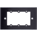 Frame para Wall Plate / 1 Gang / Metal / Montaje al Ras / 3 Inserciones USA / Negro portada_0S1000-74