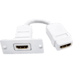 Wall Plate Inserción HDMI / Espacio Simple / Conexiones Frontal y Trasera / Diseño Pasivo / 5.05 x 5.80 x 2.34 cm portada_0S1000-76