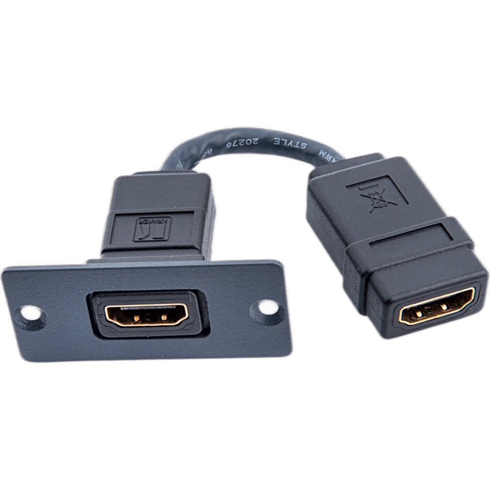 portada_0S1000-77 Wall Plate Inserción HDMI / Espacio Simple / Conexión Frontal y Trasera / Diseño Pasivo / 5.05 x 5.80 x 2.34 cm W-H(W-HDMI)(B) 1
