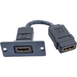 Wall Plate Inserción HDMI / Espacio Simple / Conexión Frontal y Trasera / Diseño Pasivo / 5.05 x 5.80 x 2.34 cm portada_0S1000-77