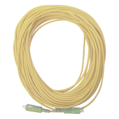 Jumper de Fibra Óptica Simplex, Monomodo, con Conectores SC/APC-SC/APC, 20 metros