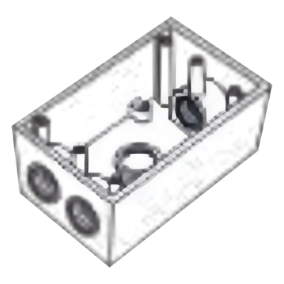 Caja Condulet FS / 3/4" (19.05 mm) / 4 Bocas / Aluminio Fundido a Presión / Intemperie / NPT