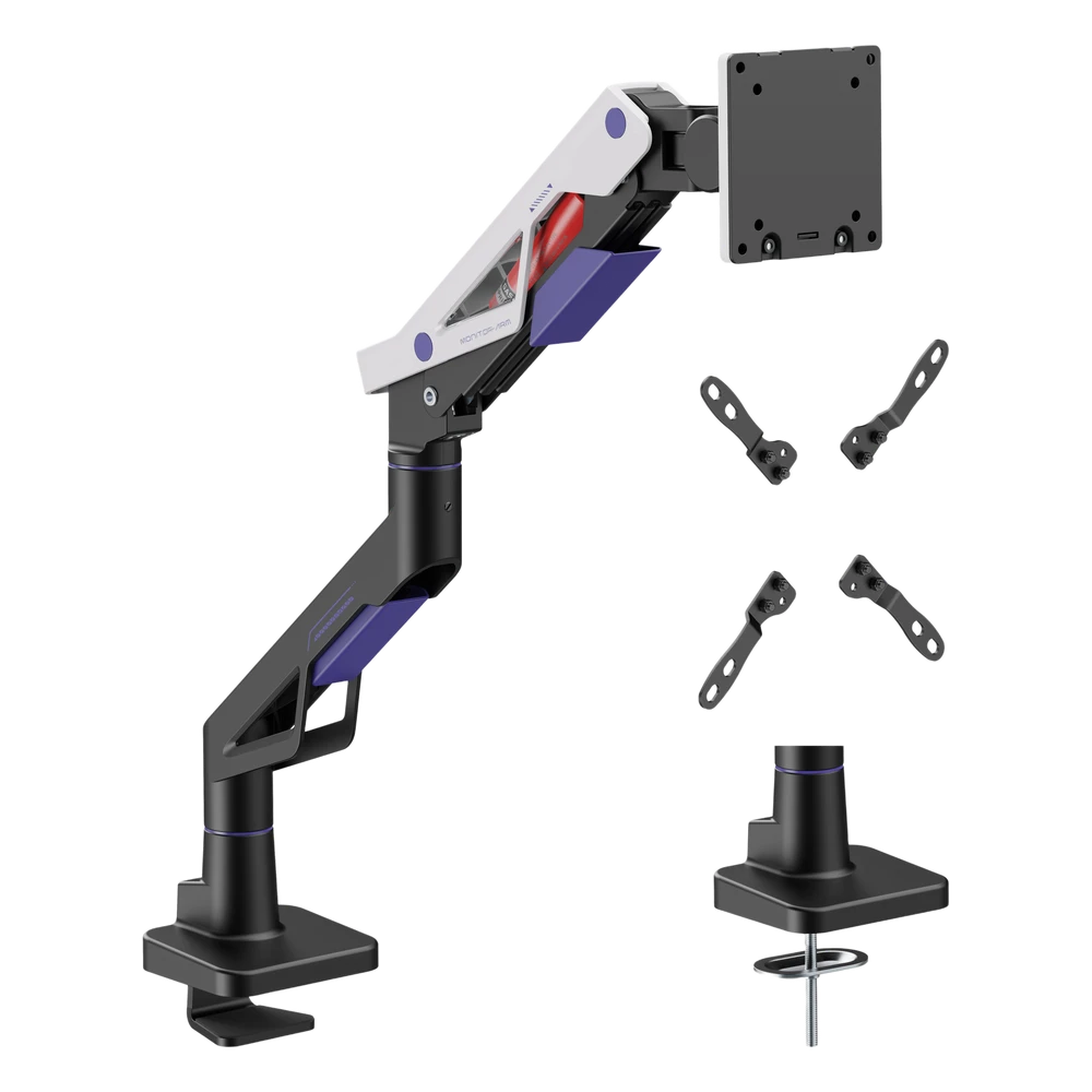 sec_2_0S1000-50 Brazo para Monitor / 24 a 57 Pulgadas / Carga 30 kg / VESA 75x75 a 200x200 / Inclinación +70° a -45° / Giro ±90° LDT95-C012 2