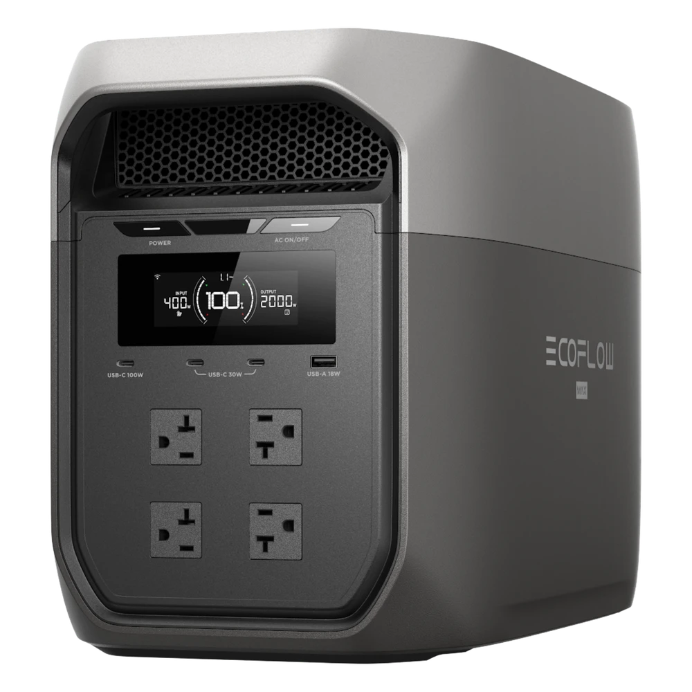 sec_3_0S1000 Estación de Energía Portátil / 2048 Wh / Salida CA 2400 W (Surge 4800 W) / Batería LiFePO4 / Carga Solar 500 W / UPS 10 ms EFDL3M 3