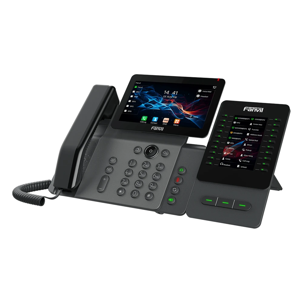 sec_4_0S1000-11 Módulo de Expansión IP / Pantalla Color 4.3 Pulgadas / 60 Teclas DSS Programables / USB Tipo-C / Cascada hasta 4 Unidades / Soporte Ajustable 40° y 45° EM60 4