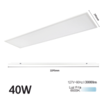 Panel LED / 40 W / 4200 lm / 6500 K / 140° / 1195 x 295 mm / IP20 / 127 Vca~60Hz sec_4_0S1000-13