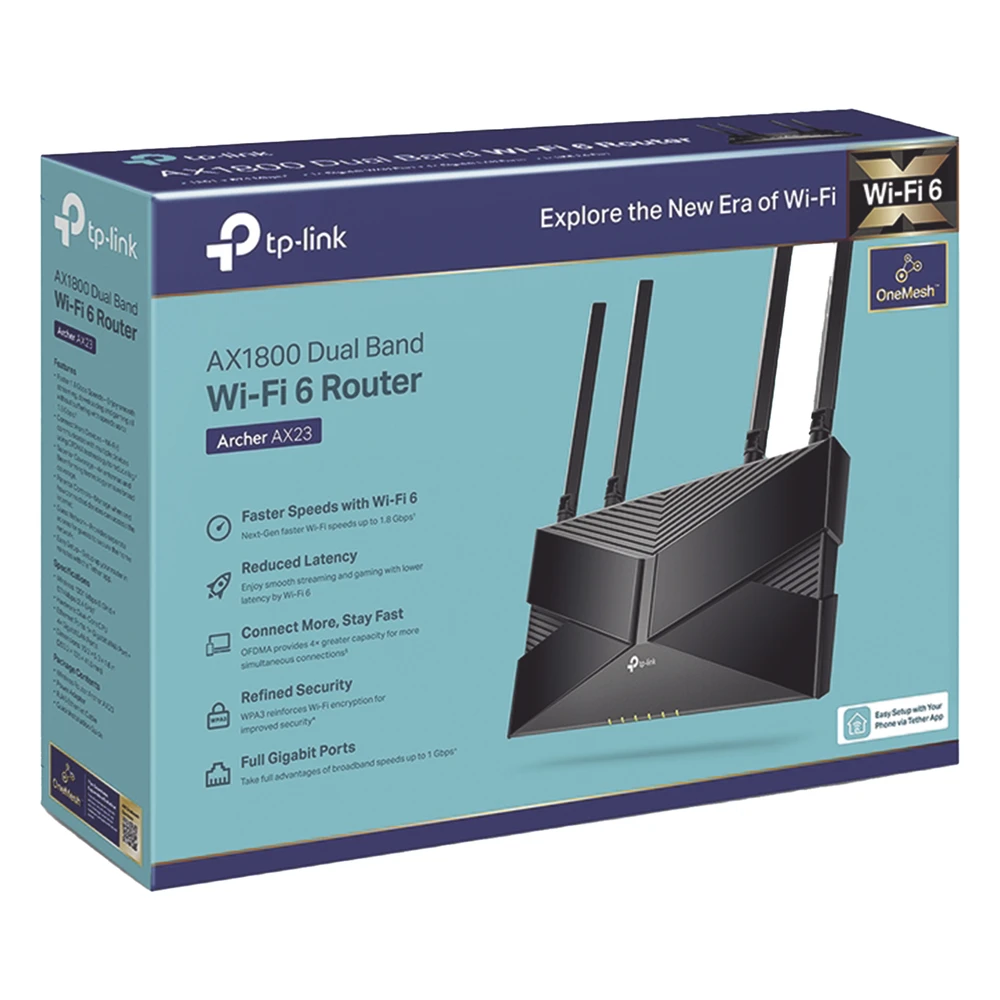 sec_4_0S1000-20 Router Wi-Fi 6 / AX1800 / Dual Band / 4 Puertos Gigabit LAN / OFDMA / Beamforming / WPA3 ARCHER-AX23 4