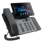 Teléfono IP Empresarial / Pantalla Táctil 7" / Wi-Fi 6 / Bluetooth 5.4 / 20 Líneas SIP / Cámara 1080p / PoE / Material Antibacterial sec_4_0S1000-31
