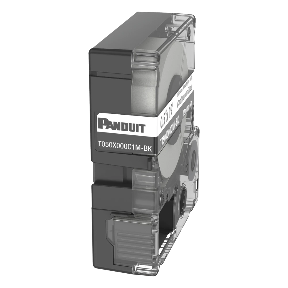 sec_5_1S1000-22 Casete de Etiquetas de Nylon / Cinta Continua / Negro Sobre Blanco / 12 mm Ancho / 6 m (19.69 Pies) Largo / Interior-Exterior T050X000C1M-BK 2