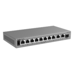 Switch PoE Gigabit Smart Cloud-Managed / 11 Puertos / 8 Puertos PoE+ 120 W / 1 Puerto SFP Uplink / Capa 2 / Sin Ventilador / Protección 6 kV sec_5_1S1000-88