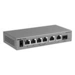Switch Gigabit Smart Cloud / 7 Puertos / 4 PoE+ 40 W / 1 SFP Uplink / Capa 2 / Protección 6 kV / Fanless sec_5_1S1000-89