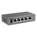 Switch Capa 2 Gestionado en la Nube / 5 Puertos Gigabit / Switching 10 Gbps / Forwarding 7.44 Mpps / Diseño sin Ventilador / Protección 6 kV / Modo CCTV de un Clic / 32 VLANs / Gabinete Metálico / Ruijie Cloud sec_5_1S1000-96