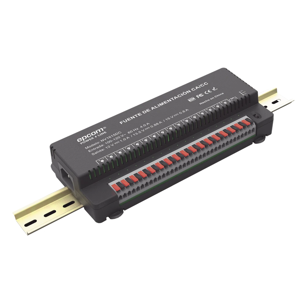 sec_5_2S1000-1 Fuente de Poder para 16 Cámaras / Salida Ajustable 12/13.5/15 Vcc / 16 A / 200 W / Montaje en Pared / Operación -20°C a 70°C NV-1615-DC 3