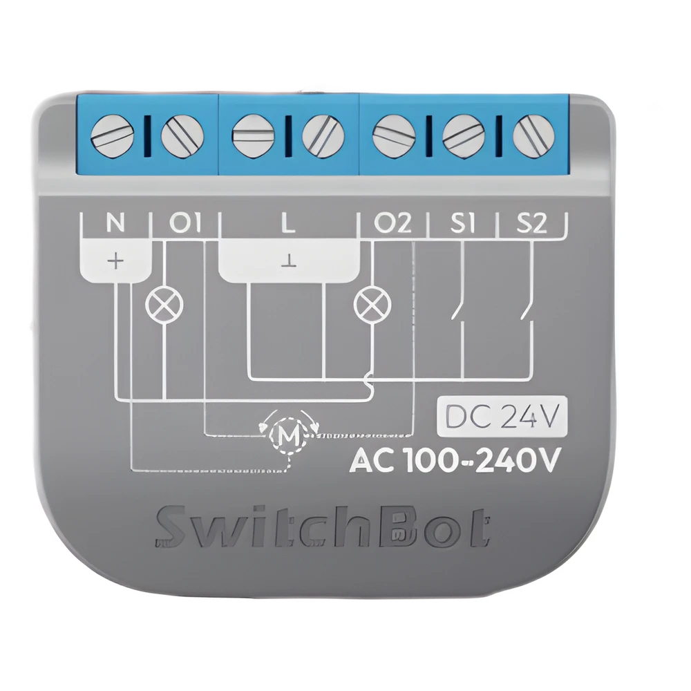 sec_5_2S1000-93 Relay Switch Inteligente 2 Canales / WiFi + BLE / Medición Consumo / 10A por Canal / Protección Sobrecarga / Compatible Matter / 42 x 36 x 16 mm (1.7 x 1.4 x 0.6 in) SWITCHBOTRELSW2PM 3