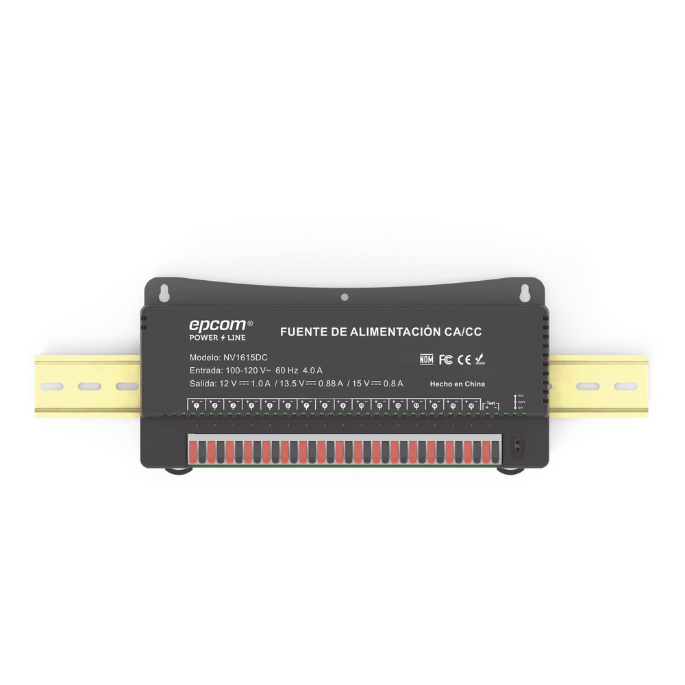 sec_5_3S1000-1 Fuente de Poder para 16 Cámaras / Salida Ajustable 12/13.5/15 Vcc / 16 A / 200 W / Montaje en Pared / Operación -20°C a 70°C NV-1615-DC 4