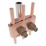 Conector Mecánico / 3 Cables Cobre 2/0 AWG - 250 KCMIL / Varilla 5/8" - 3/4" / Torque 480 lbf·in / UL467 sec_5_3S1000-4