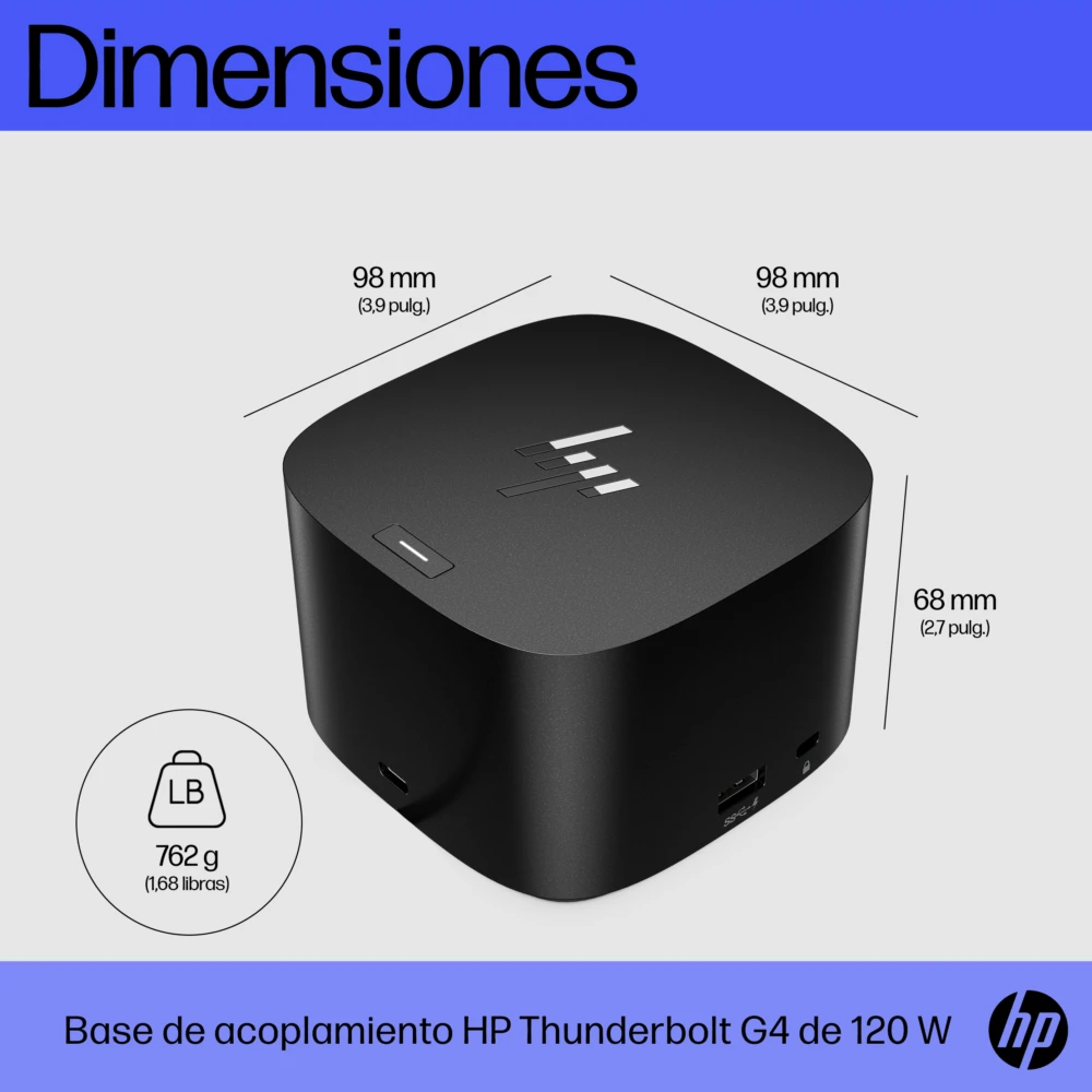 ACCHPI4020_8_full Docking Station HP HP DOCKING Thunderbolt de 120 W G4, Negro 4J0A2AA#ABM 6