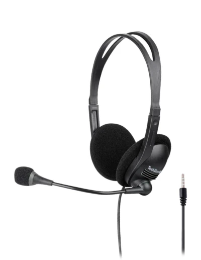 Inicio Diadema ligera con micrófono flexible ipara videollamadas.,Tipo de conector: 3.5 mm,Longitud del cable 150 cm,Compatibilidad: Windows, MacOS y Android