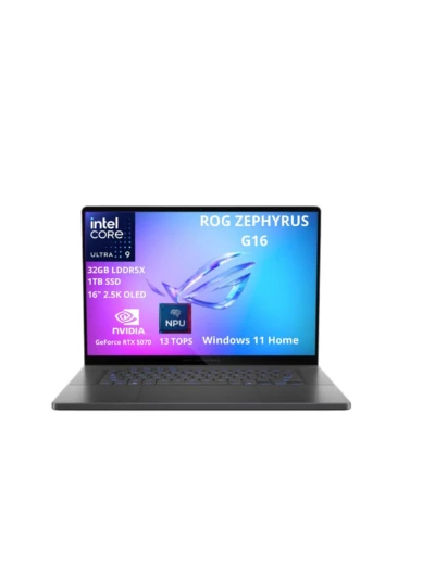 ASUS ROG ZEPHYRUS G16 Intel Core Ultra 9 Processor 285H, 32GB LPDDR5X, 1TB SSD, 16 pulgadas 2.5K  Win 11 HOME
