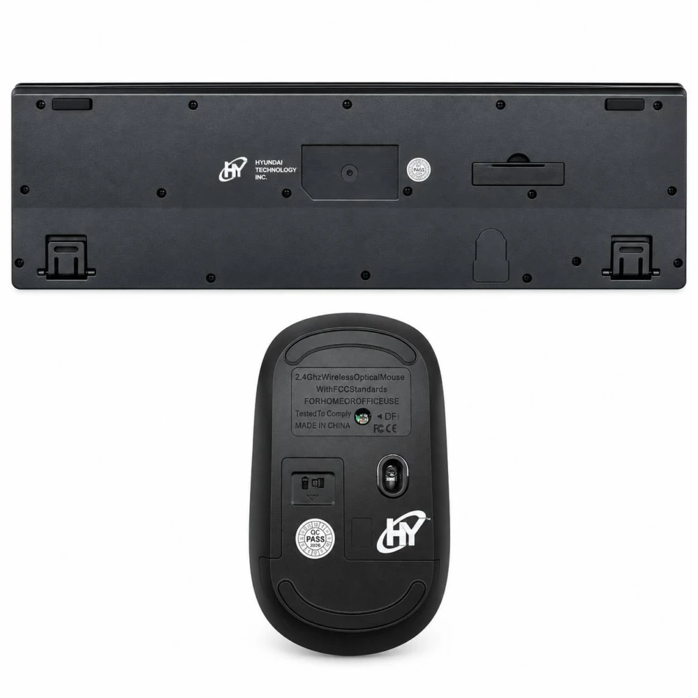 Kit Teclado y Mouse Hyundai Inalámbrico 2.4 GHz.Tipo de interfaz: USB. Color Negro HYKM01/NEW 3