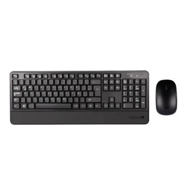 Inicio Teclado y Mouse PROOF COMBO TZCOMBINA07 TECHZONE , color negro, 105 teclas, 1200 DPI, compatibilidad con Windows y MacOS