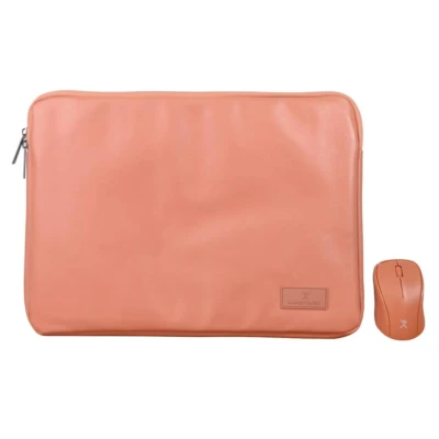 Kit de Mouse Inalámbrico + Funda para Laptop 15.6 pulgadas Cannoli Color: Terracota | PERFECT CHOICE