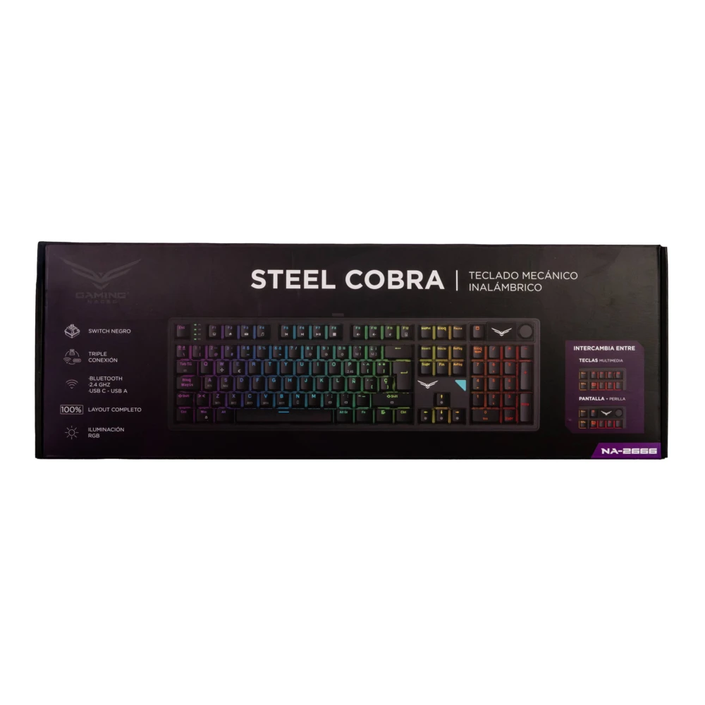 TECLADO INALAMBRICO NACEB NA-2666 MECANICO NA-2666 4