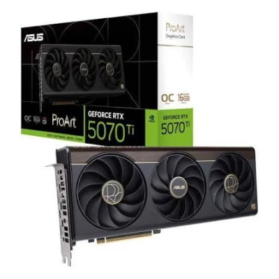 Tarjeta De Video ASUS PROART-RTX5070TI-O16G NVIDIA GeForce RTX. Estándar de autobús PCI Express 5.0. OpenGL 4.6. Memoria de vídeo 16GB GDDR7