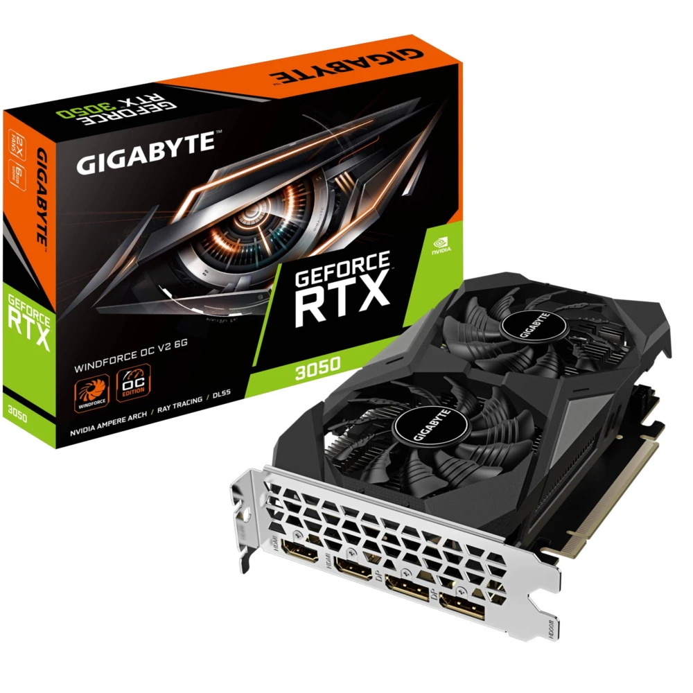 TARJETA DE VIDEO GIGABYTE GV-N3050WF2OCV2-6GD, ATX, 6GB, 96 BITS, GDDR6, PCI-E 4.0 GV-N3050WF2OCV2-6GD 1