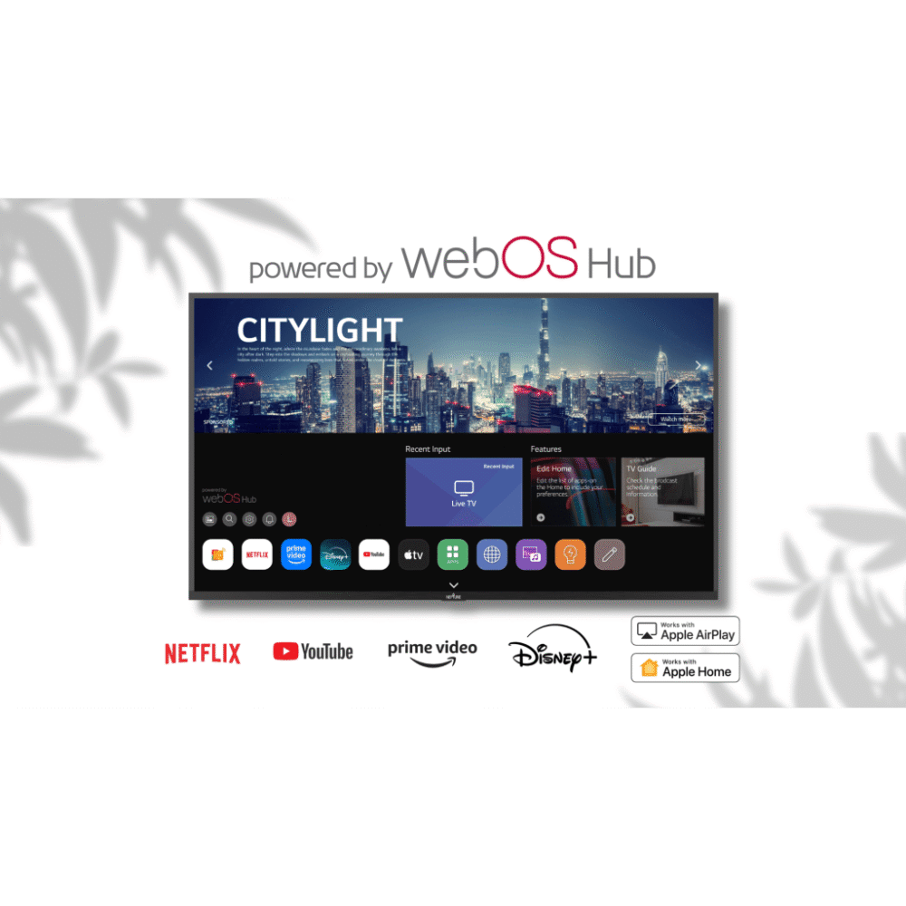 adicional_1S1000-12 SmartTV para Exteriores / 55" 4K UHD / 500 nits / Sol Parcial / webOS / IP54 / -30°C a 50°C / Soporte de Pared Inclinado NT553 2