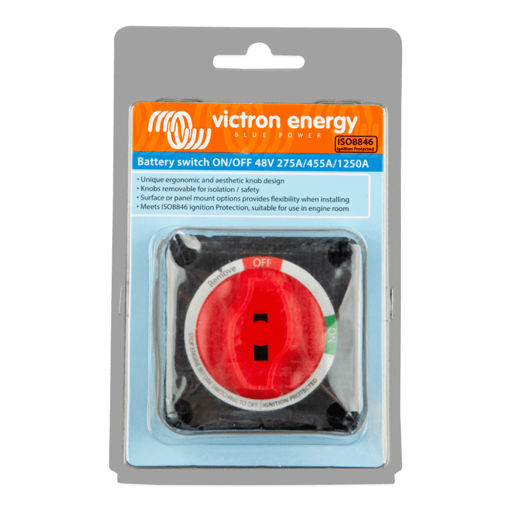 Interruptor de Batería / 275 A Corriente Continua / 1250 A Arranque / 48 V Sistema / 60 V CC Máx / ISO8846 / SAE J1171 BATSWON/OFF 4