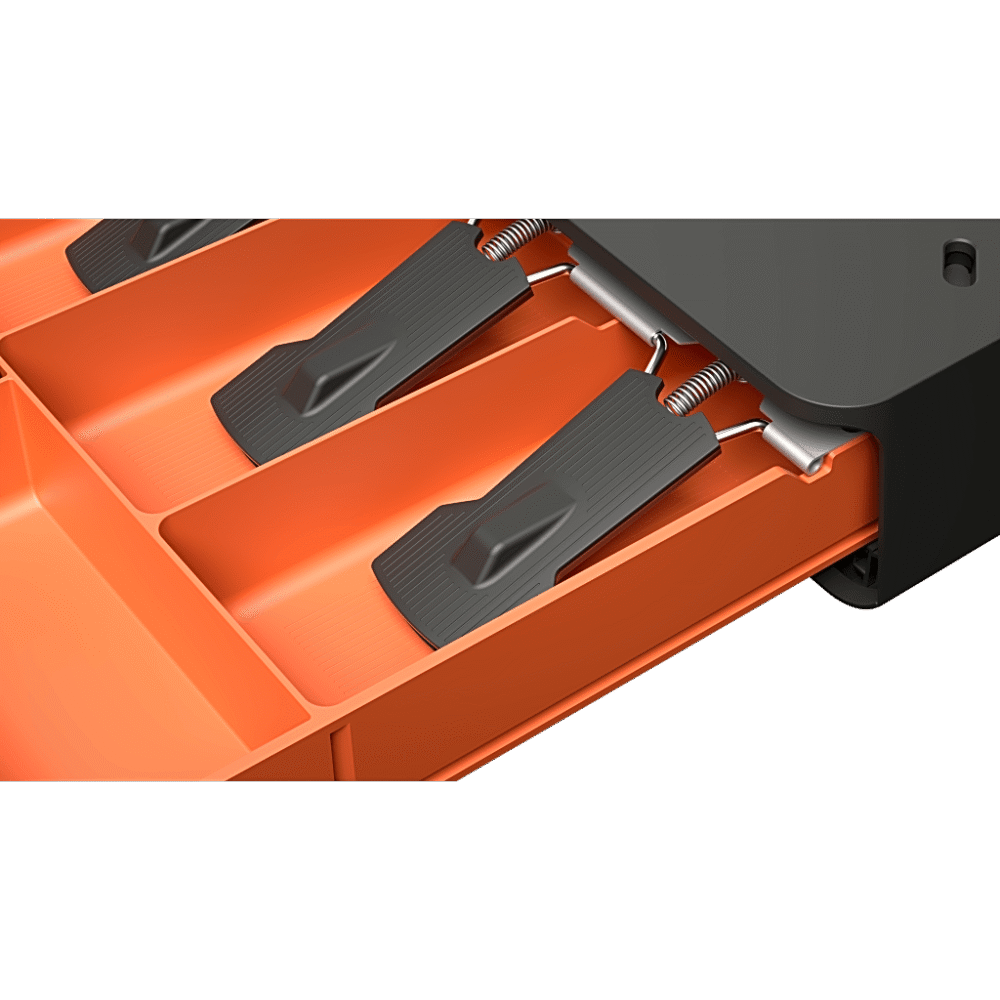 adicional_1S1000-8 Cajón de Efectivo Compacto / ABS de Alta Resistencia / 3 Posiciones de Bloqueo / Voltaje Autoajustable 9V-28V / 1,000,000+ Operaciones / Carga 10 kg / Ruido <50 dB MINI-CASH-DRAWER 6