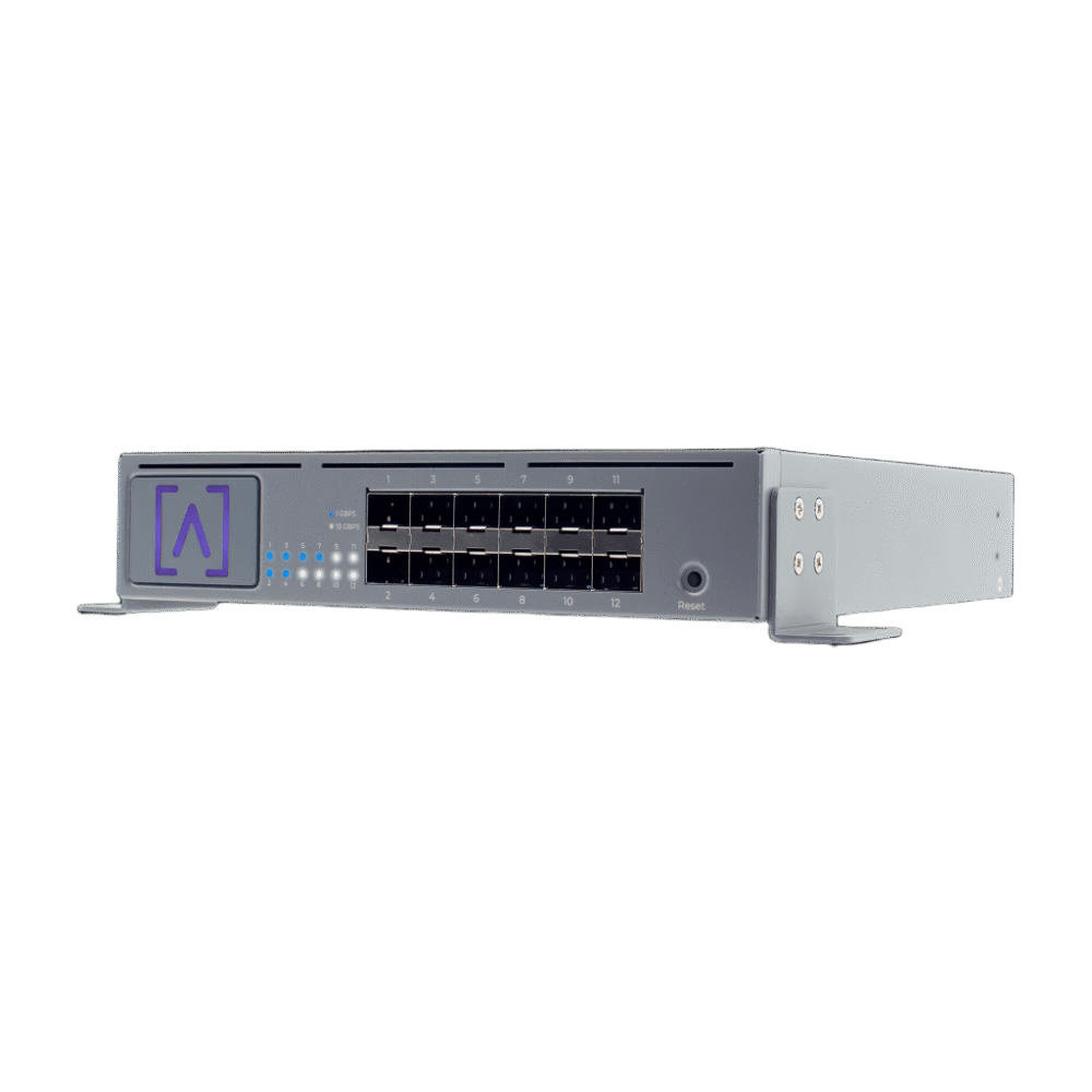 Switch de Distribución / 12 Puertos SFP+ / 10 Gbps por Puerto / 240 Gbps Switching / 120 Gbps Throughput / Gestión Cloud / Bluetooth / Rack 1U S12 4