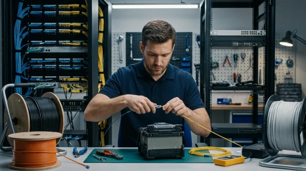 Fibra óptica: instalación y empalme paso a paso Instalación de fibra óptica: preparación previa al tendido