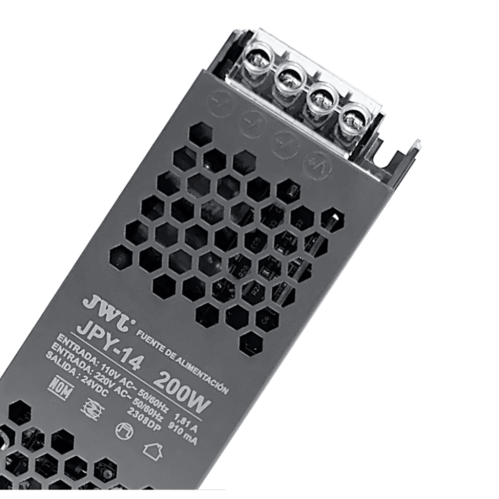 frontal_0S1000-20 Fuente de Alimentación para Tira LED / Salida 24 VDC / Potencia 200 W / Entrada 110-220 VAC 50/60 Hz JPY-14 4