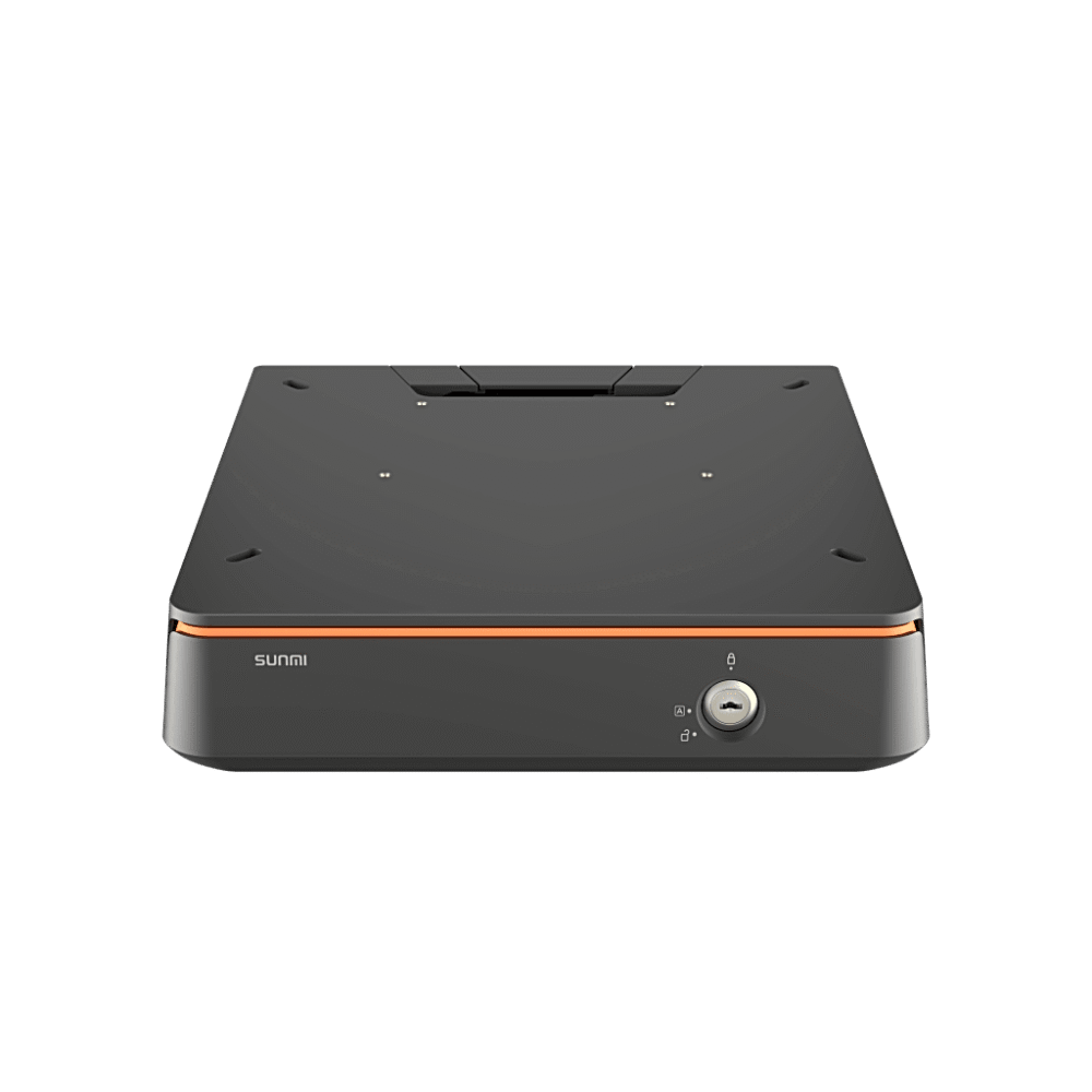 frontal_0S1000-23 Cajón de Efectivo Compacto / ABS de Alta Resistencia / 3 Posiciones de Bloqueo / Voltaje Autoajustable 9V-28V / 1,000,000+ Operaciones / Carga 10 kg / Ruido <50 dB MINI-CASH-DRAWER 2