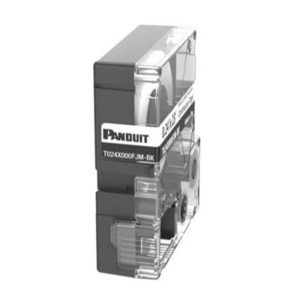 Etiqueta de Cinta Continua / 5.82 mm Ancho / 7 m Largo (23 ft) / Poliolefina / Negro Sobre Blanco / Interior-Exterior T024X000FJM-BK 2