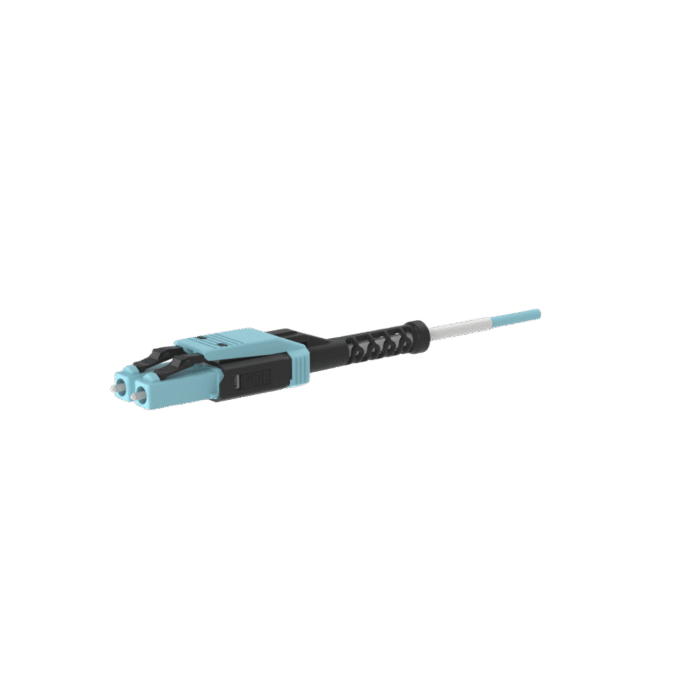 frontal_0S1000-9 Jumper de Fibra Óptica / Multimodo OM4 50/125 / LC-LC Uniboot Duplex / LSZH / 5 m (16.4 ft) / Color Aqua FZ2RLU1U1ONM005 3
