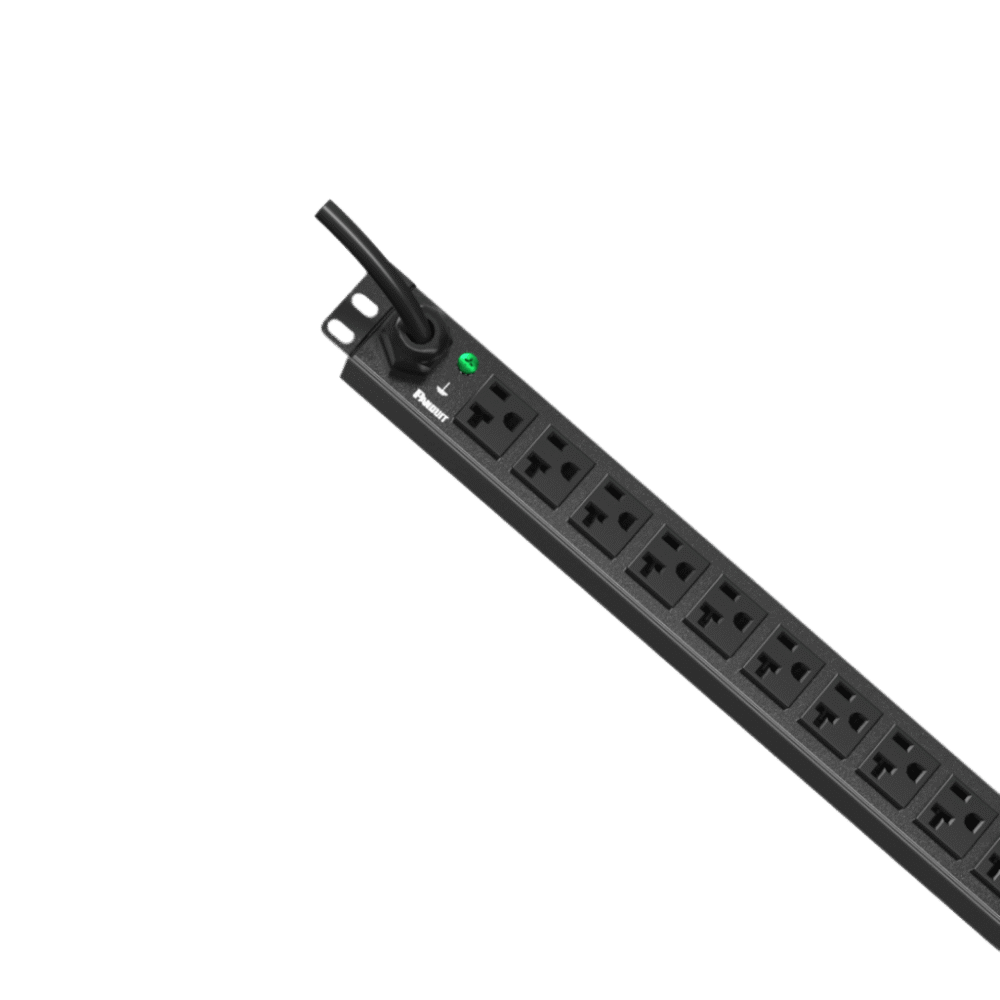 PDU ES2P Básico para Distribución de Energía, Enchufe de Entrada NEMA 5-15P, Con 12 Contactos NEMA 5-20R, Instalación Horizontal de 19in, 1UR, 15 Amp, 120 Vca E12B02M 4