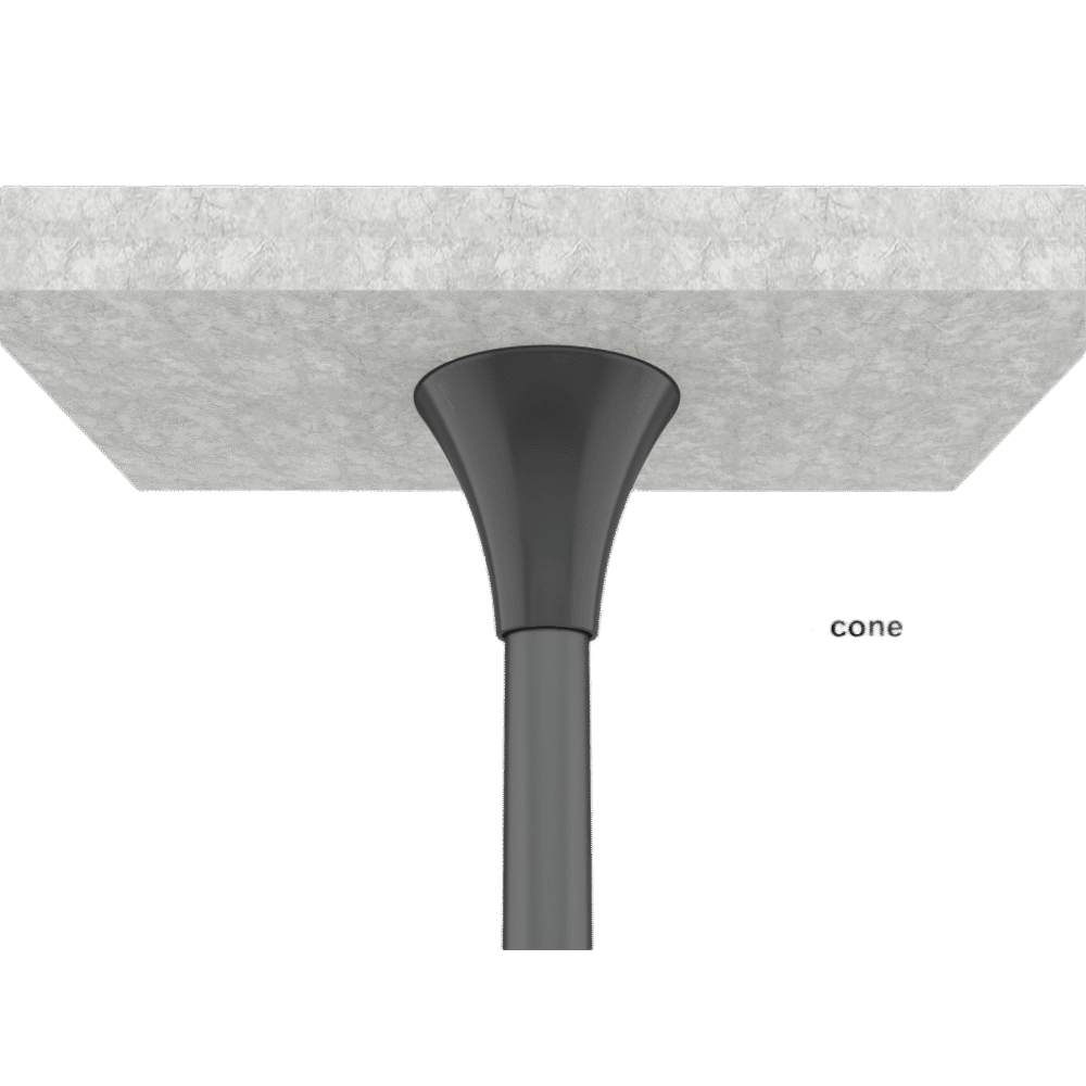 lateral_izquierda_0S1000-8 Soporte de Montaje Industrial / Pantallas 32"-65" / Capacidad 50 kg / VESA 100x100-600x400 mm / Extensión 680 mm / Tubo 51 mm / Altura 3100 mm (10.2 ft) FC1B1 1