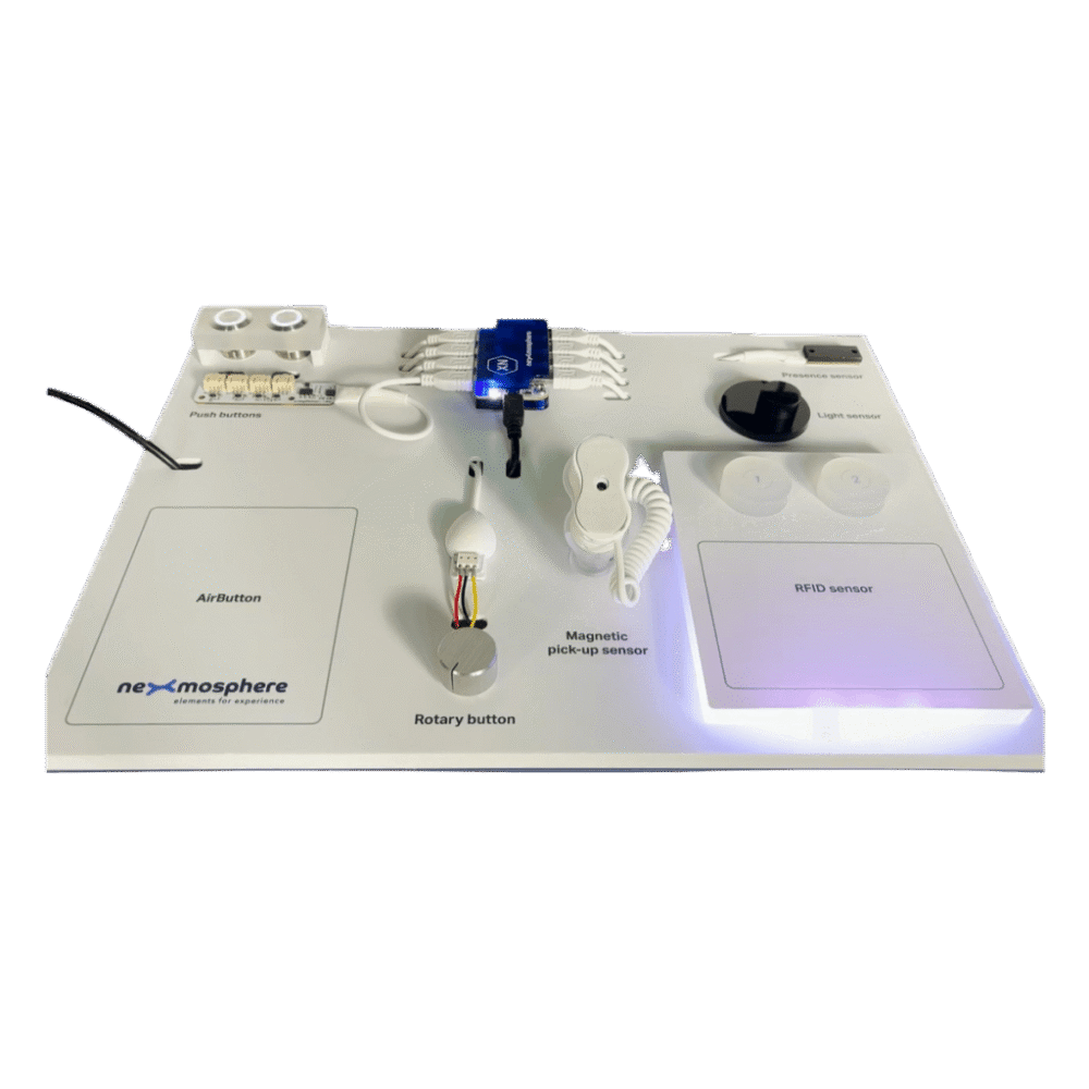 Kit Demo Sensores Interactivos / 8 Sensores Preensamblados / Panel Portátil 460 x 300 mm / Controlador USB Plug & Play / Compatible BrightSign DM-XN10 1