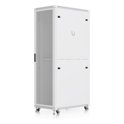 Gabinete de Rack 42U / 600 x 1000 mm / Carga 800 kg (1763.7 lb) Estática / Ventilación Integrada / Puertas Perforadas / Totalmente Ensamblado