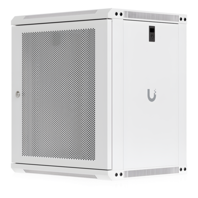 Gabinete Rack 12U / Montaje en Pared / Profundidad 450 mm (17.7") / Puerta Perforada / Ventilación Integrada 50 dB(A) / Paneles con Llave