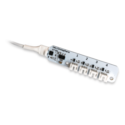 Interfaz de Botones Push / 4 Canales / Control LED 3.3V / 256 Combinaciones / Cable X-talk 180 cm / PCB 82 mm